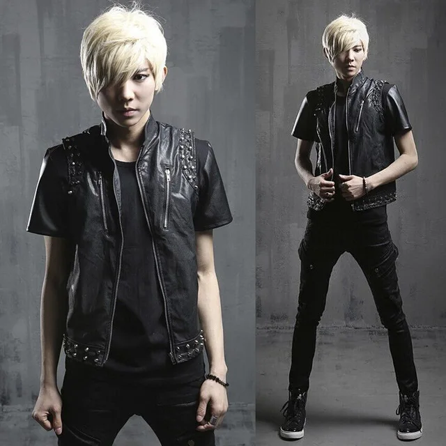 2017 Men Summer Vest New Rivet Vest Korean Men's Fashion