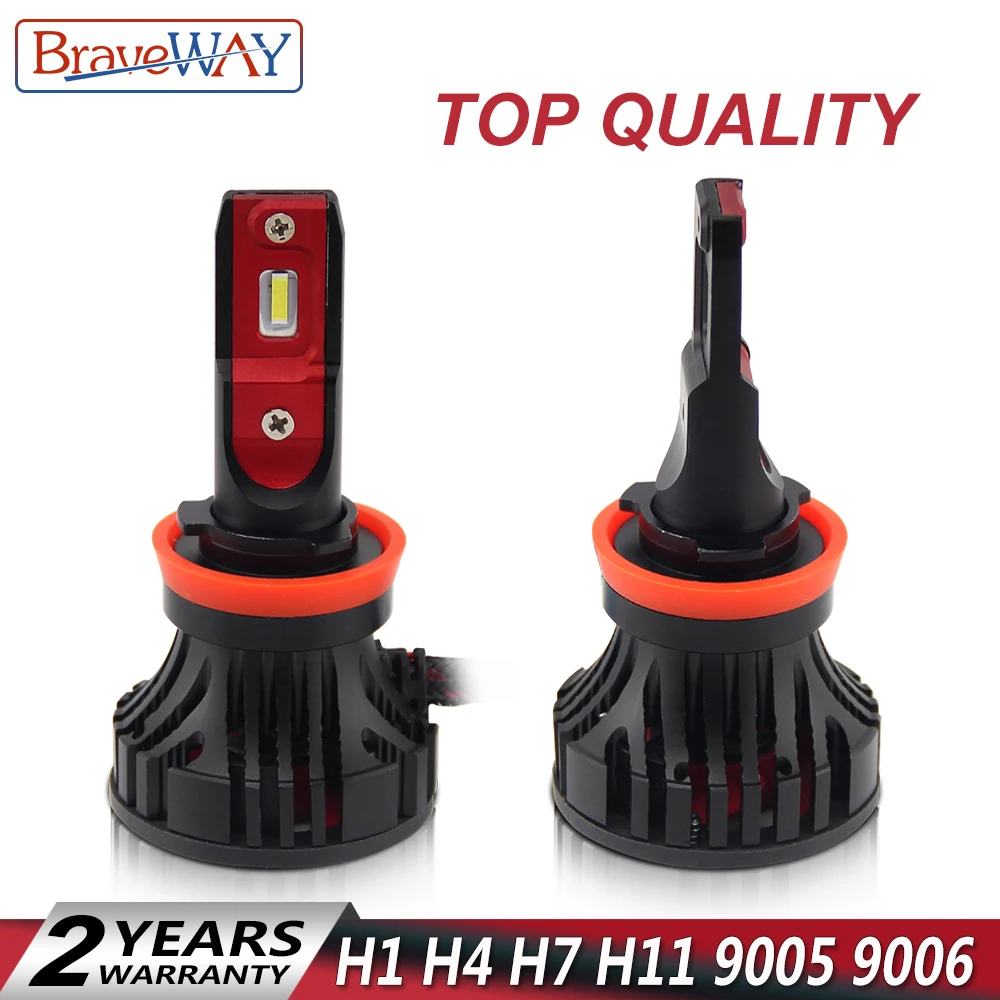 

BraveWay Top Quality LED Car Light H4 H7 H1 H11 HB3 HB4 9005 9006 Turbo Led Lights for Auto H7 Led Canbus Ice Bulb H7 Headlight