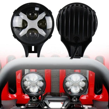 

1pc 6 Inch 60W LED Chips Fog Driving Day Runing Light Spotlight 12V Headlight For Jeep 4x4 4WD Offroad LED Angle Eyes