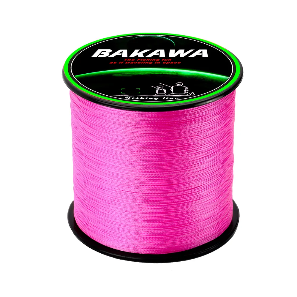 BAKAWA 1 قطعة عظمى 500 4 ستراند 18LB-80LB صنارة صيد بولي ايثيلين مجدول المتعددة الشعيرات الكارب خيط صنارة الصيد حبل الحبل