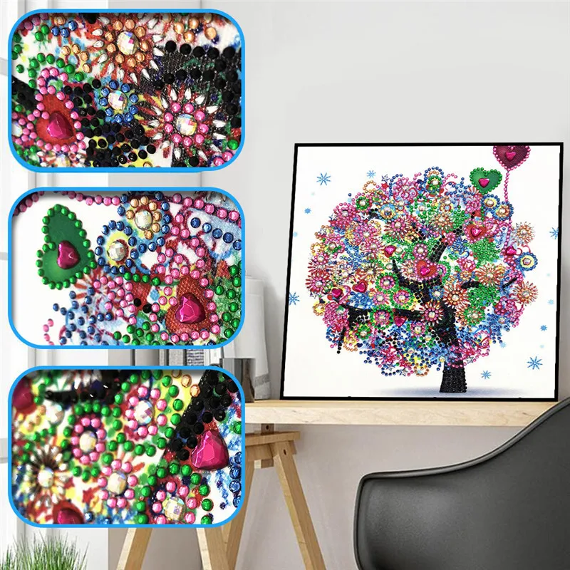 

New special shape diamond painting phantom flower combination modern pattern DIY 5D part drill cross stitch kit crystal art