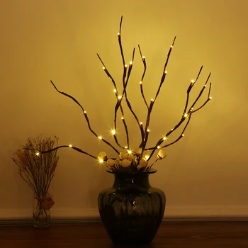 

Bendable Twig Branches LED Night Light Battery Powered IP44 Waterproof 2/4/6 Pack Branches String Light Festival Home Decoration