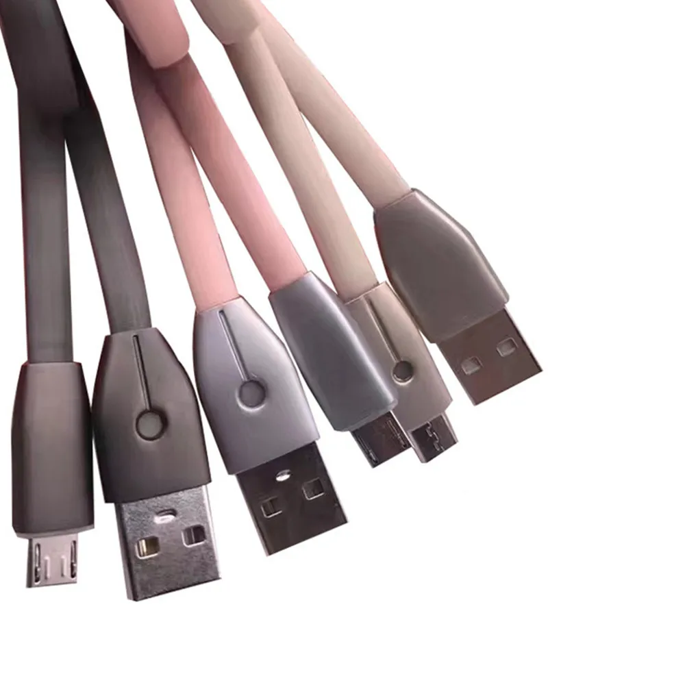المصغّر usb عالية الجودة مع ضوء سريع شحن كابل بيانات شاحن هاتف محمول يعمل بنظام تشغيل أندرويد خط لسامسونج لهواوي ل الدخن اللوحي