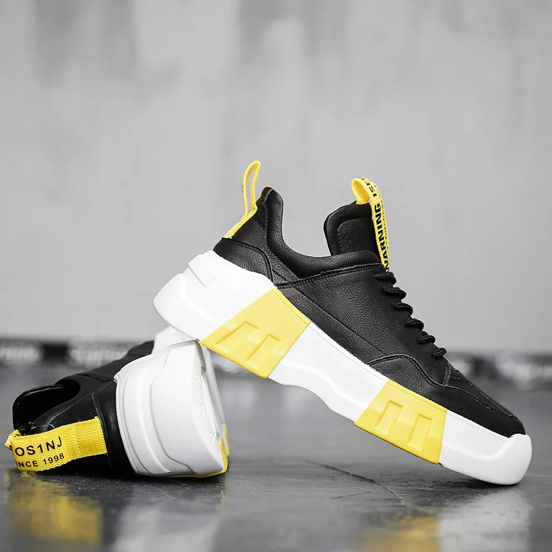 

2019 New Spring Autumn Men's Casual ShoesThick Bottom Increase Joker Breathable Tide single Shoes Light Wear-resistant Yasilaiya
