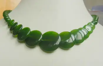 

natural emerald gemstone necklace 17.5 " New 6-20mm 100%