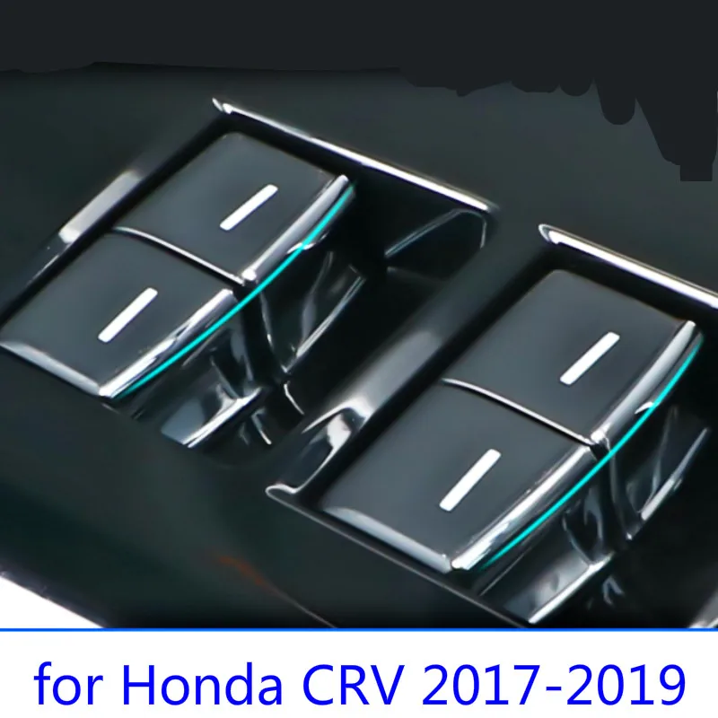 

Car Window Button Sticker For Honda CRV 2017 2018 2019 ABS Chromium Styling For CRV Car Accessories Chrome Fashion Parts Gifts