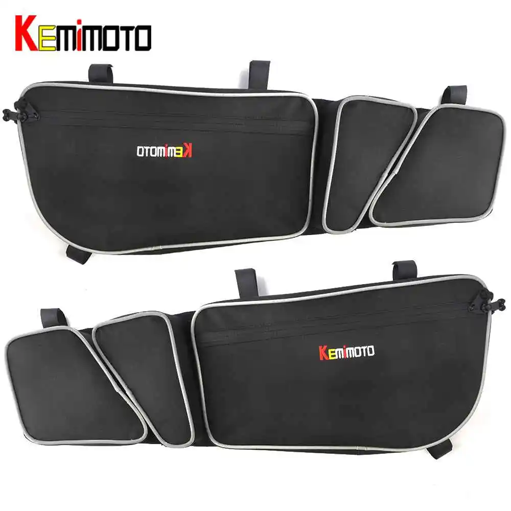KEMiMOTO UTV Door Bags Passenger And Driver Side Storage Bag Knee Pad