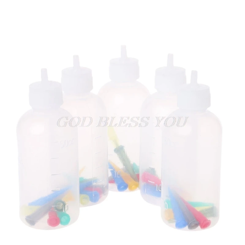 5PCS Jam Painting Squeeze Bottles With 35 Nozzles Cake Decor 50ML Baking Pastry Drop Shipping