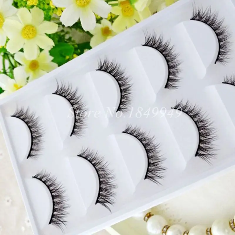 5 пар искусственные ресницы ручной работы из чистого хлопка|eyelash false|eyelash seteyelash