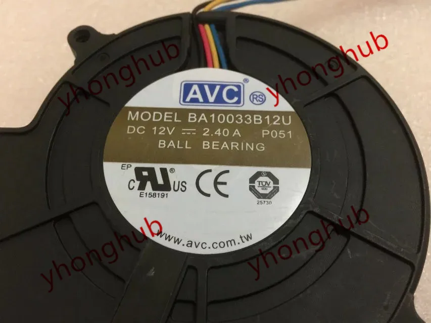 Вентилятор для сервера AVC BA10033B12U P051 12 В постоянного тока 2 4 А 90x90x33 мм|square fan|server fandc