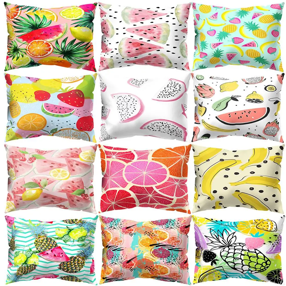 

Colorful Fruit Printed Throw Pillow Case Sofa Bed Cushion Cover Home Decor
