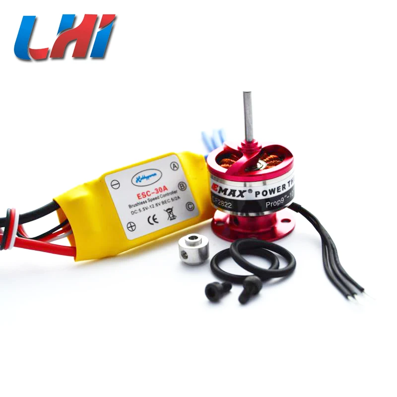 2 шт. 30A Бесщеточный Регулятор скорости ESC + CF2822 1200KV бесщеточный двигатель для