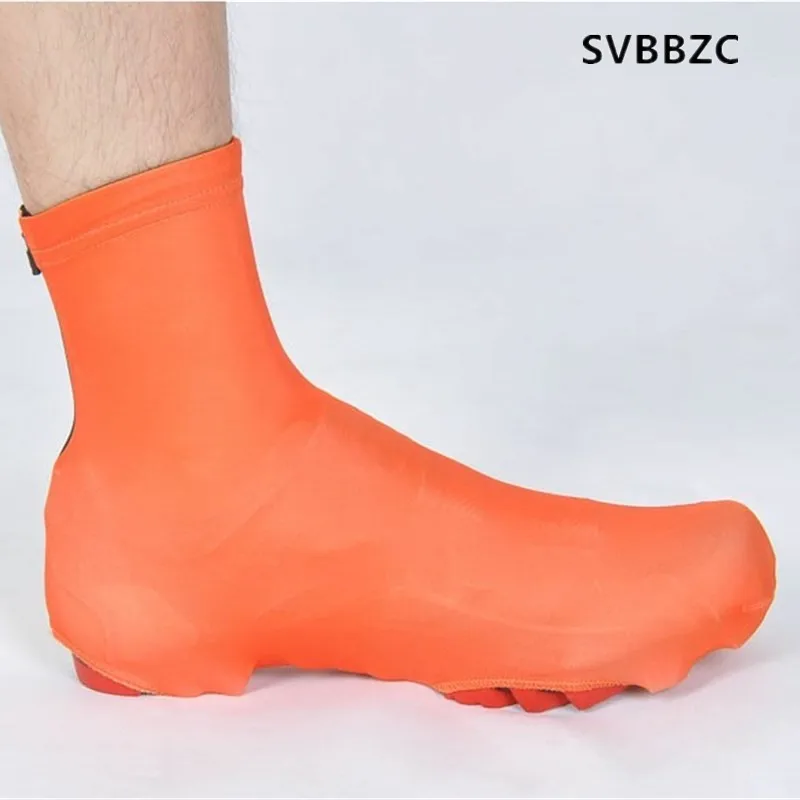 

1 pair Orange Color Cycling Shoe Cover Sneaker Overshoes Spring Lycra Road Bicycle Bike MTB Shoe Cover