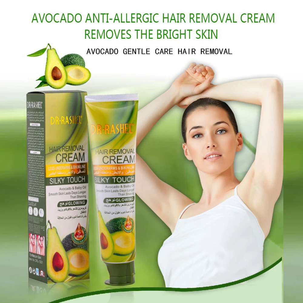 DR.RASHEL Avocado Hair Removal Cream Baby Oil Smooth Skin Long Lasts  Depilatory Cream 110 ml|Hair Removal Cream| - AliExpress