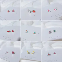 925 пробы серебряные серьги-гвоздики в виде собаки в виде сердца для женщин, свадебные серьги, женские серьги, Мода EH1198