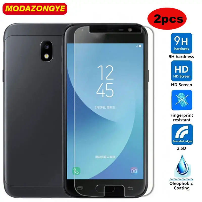2 шт. закаленное стекло для Samsung Galaxy J3 2017 J330 | Мобильные телефоны и аксессуары