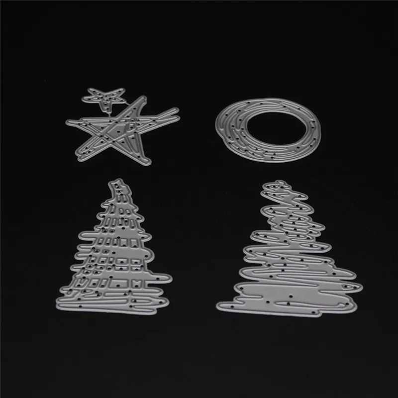 

Promotion Xmas Christmas Tree Cutting Dies Stencils Scrapbook Invitation DIY Handicrafts Photo Album Embossing Card Paper Craft