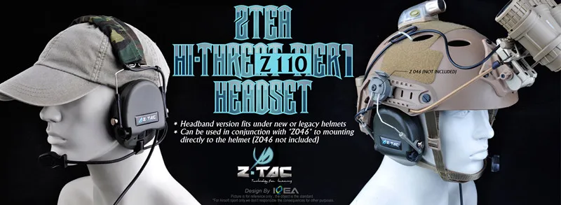 Z Тактический Новый Softair Здравствуйте Hi-Threat Tier 1 гарнитура чайные релизы страйкбол наушники с Peltor PTT для Kenwood