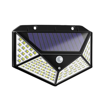 

100 Led Outdoor Solar Wall Lamp Motion Sensor Waterproof Light Garden Light Path Emergency Security Light 4 Sided Luminous