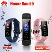 Смарт-браслет huawei Honor Band 5, пульсоксиметр, волшебный цветной сенсорный экран, плавающий ход, обнаружение сердечного ритма, сна, Smartband