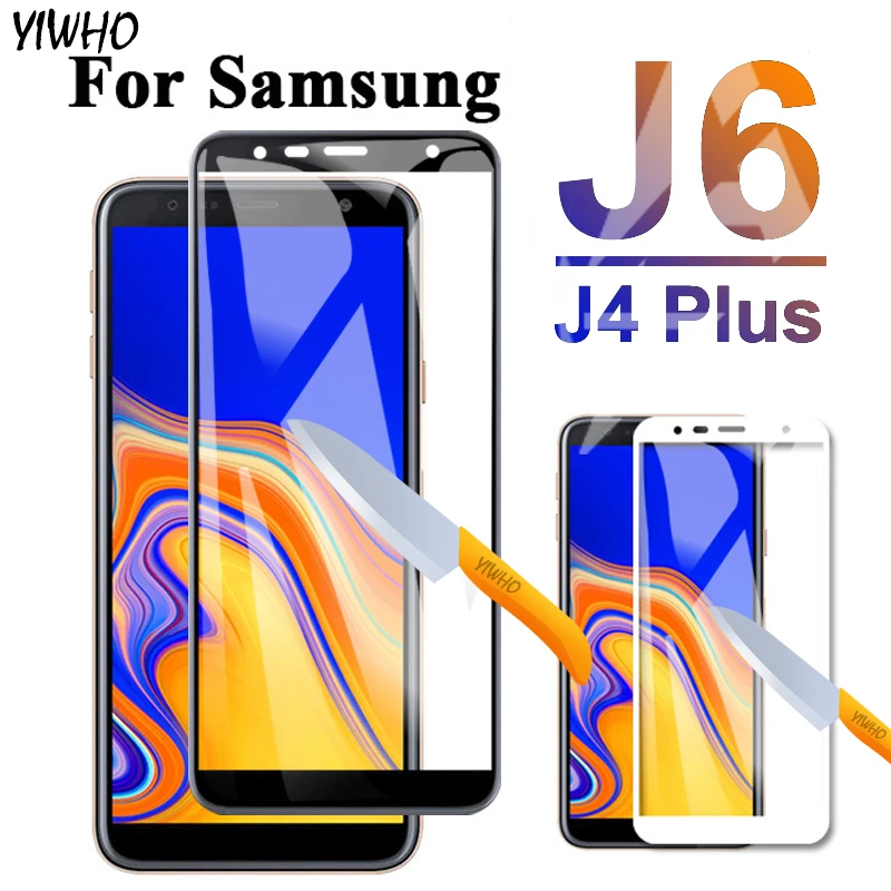 

For Samsung J6 2018 Tempered Glass On For Samsung Galaxy J4 Plus Protective Glass Screen Protector Film Sumsung J 4 6 6J J6Plus
