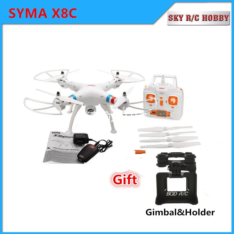 

SYMA X8C 2.4G 4CH 6-Axis RC Quadcopter Drone Helicopter 2 MP HD Camera With Gift Can Hold Gopro Camera Same As X8W X8G