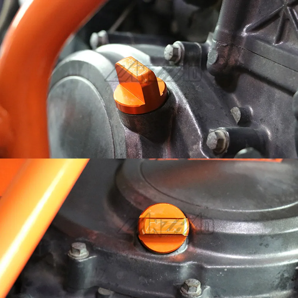 BJ Global CNC Motorcycle Accessories Orange Aluminum Engine Magnetic Oil Drain Plug For KTMDUKE 390 2013-2018 DUKE 250 2017-2018 DUKE 125/200 RC 390 2014-2018 RC 125/200RC 250 2017-2018