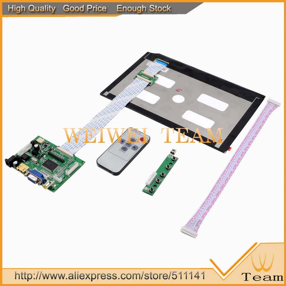 10,1 дюймов ips для Raspberry Pi монитор 1280(RGB)* 800 TFT EJ101IA-01G HD lcd с пультом дистанционного управления hdmi 2AV VGA для Banana pi