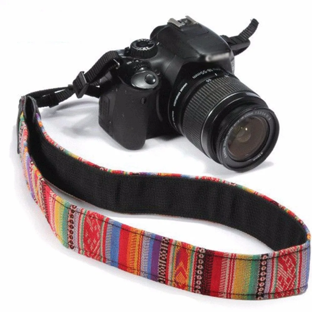3 в 1 ремни для камеры в винтажном стиле хиппи холщовый наплечный вырез прочный хлопок для Nikon/Pentax/sony/Canon DSLR камеры