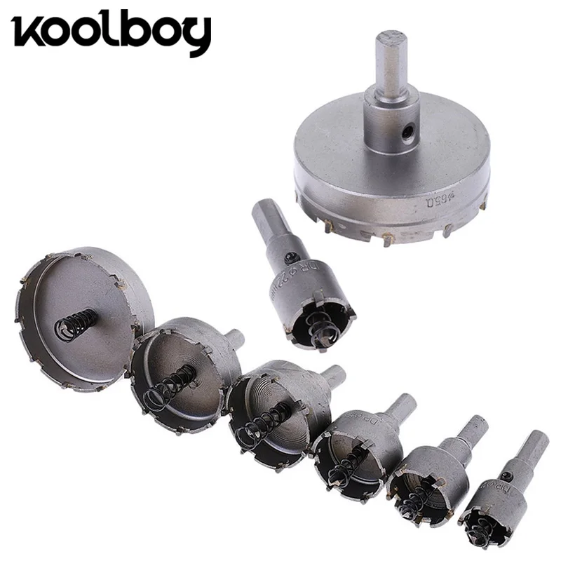 6Pcs 22 65mm Carbide Tip Hole Saw Kit 6 in 1 Metal Hole Cutter Carbide