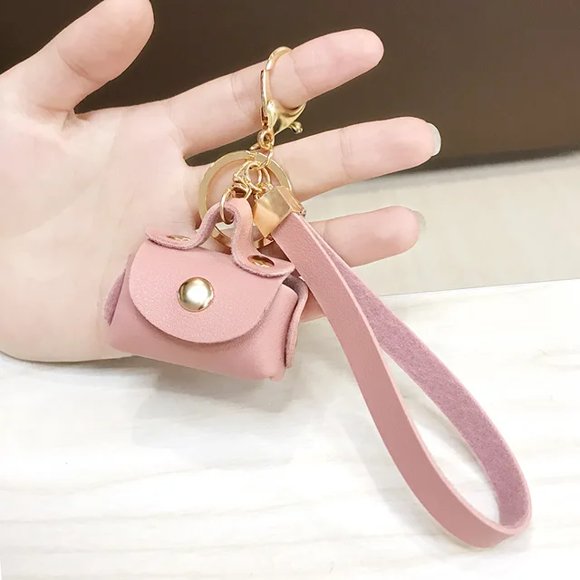 Cute Bag Shaped Keychain Coin Purse Zipper Small Wallet Personalized