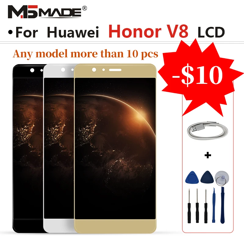 

For HUAWEI Honor V8 Screen KNT-AL20 KNT-UL10 KNT-AL10 KNT-TL00 KNT-TL10 LCD Display Touch Screen Digitizer Assembly Parts