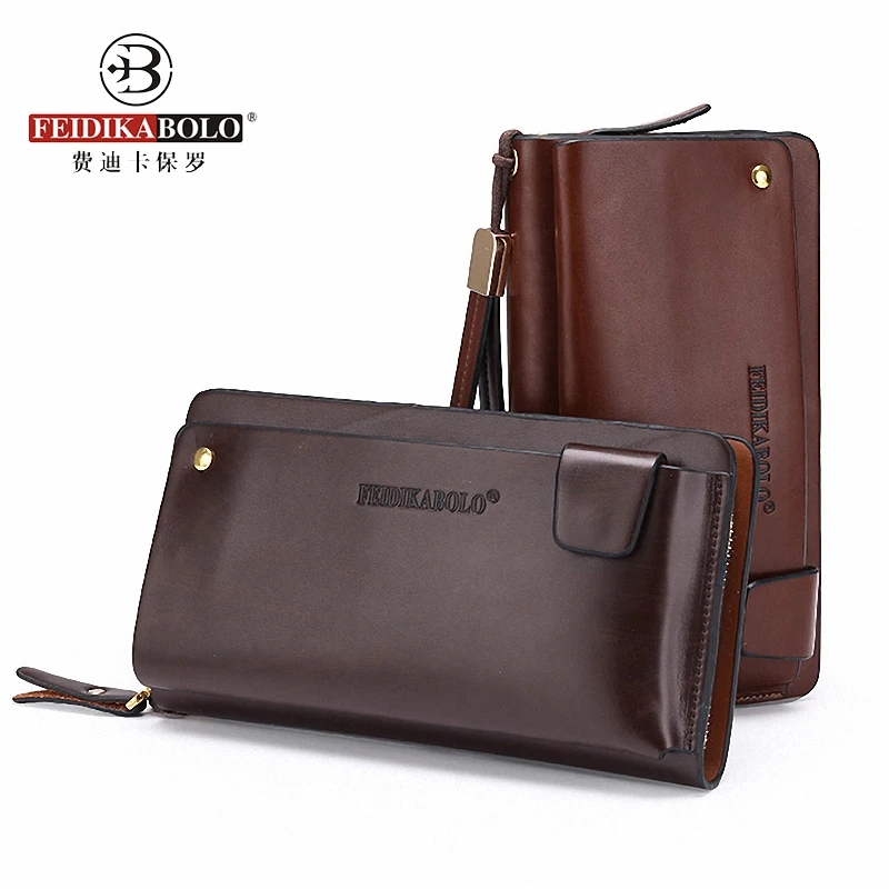 FEIDIKABLO Brand Men Wallets Long Clutch Bags PU Leather Purse Portafogli Portemonne Homme Portemonaie Carteira Masculina