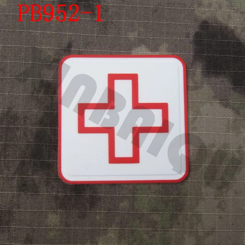 ПВХ патч Красный Крест тактические медицинские значки мягкая оболочка Открытый военный тактический крюк на