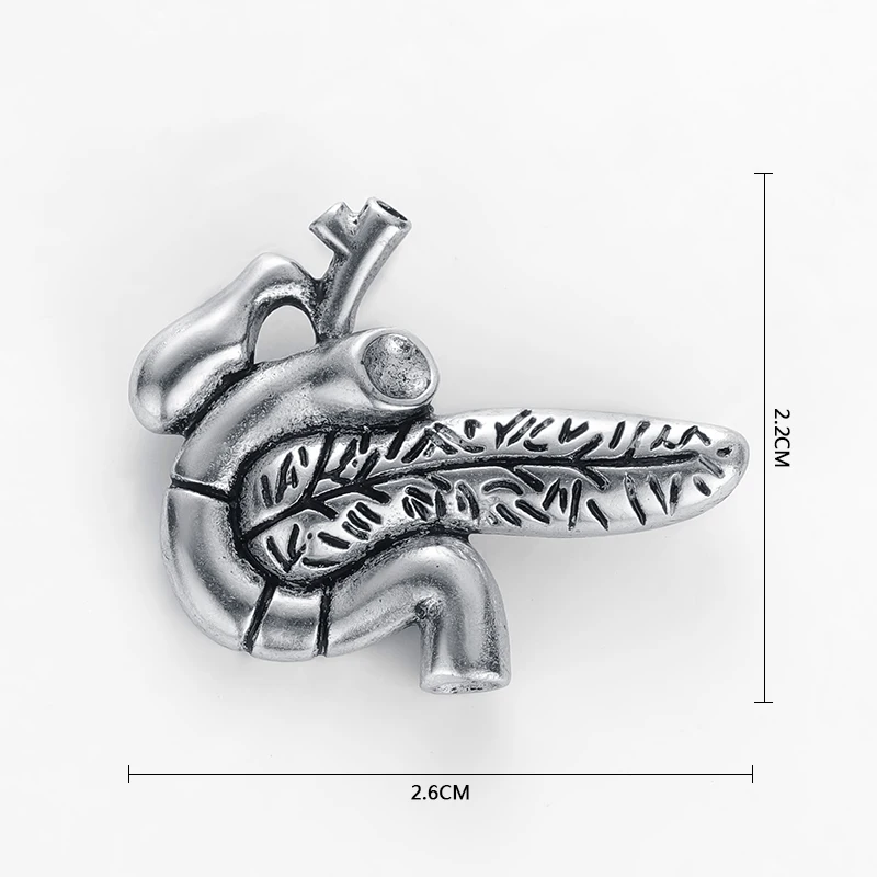 Лучший поджелудочной железы на булавке значок анатомии медицинского врач-Медсестра подарок цвета: золотистый, серебристый штырь отворотом металла в изящная брошь классические украшения Для женщин