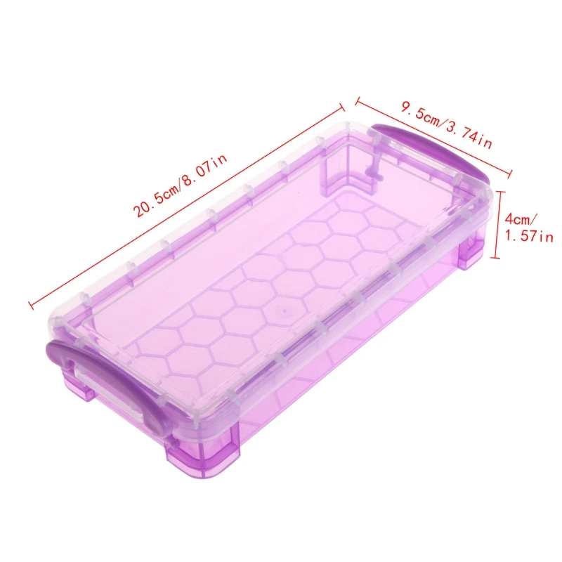 Коробка для хранения кистей для рисования контейнер для карандашей с прозрачной крышкой две ручки
