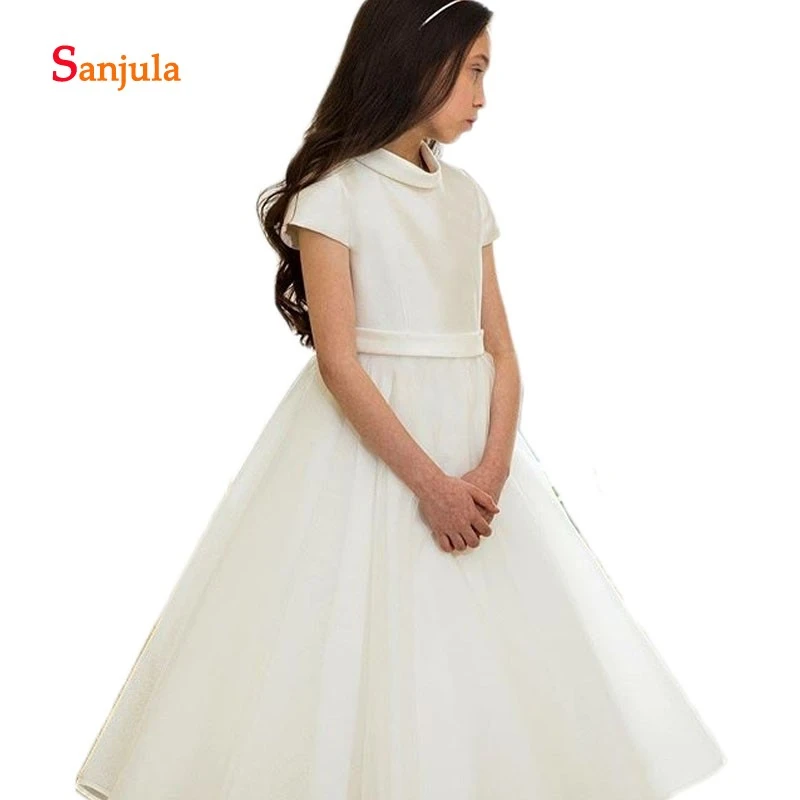 simple ivory flower girl dresses