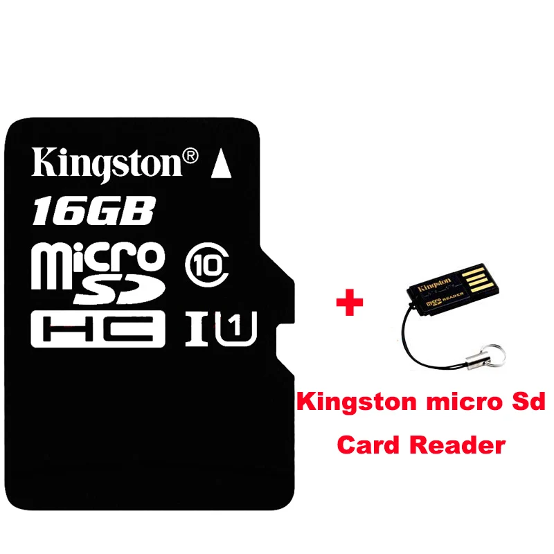 Kingston Micro SD карты памяти 32 ГБ 16 ГБ 64 ГБ Class10 mini sd карты Class4 8 ГБ 16 ГБ с TF Card Reader для Android-смартфон - Емкость: 16GB C10 Plus G2