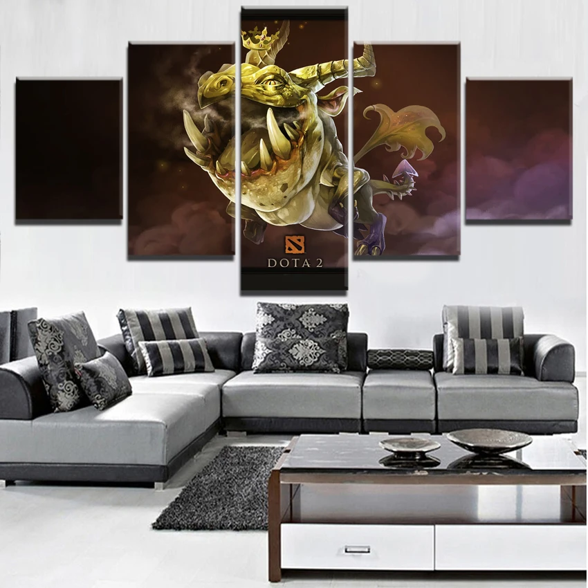  Modern Decor DOTA 2 Game HD Print Canvas Printed 5 Pieces Painting Wall Art Canvas Living Room Artw