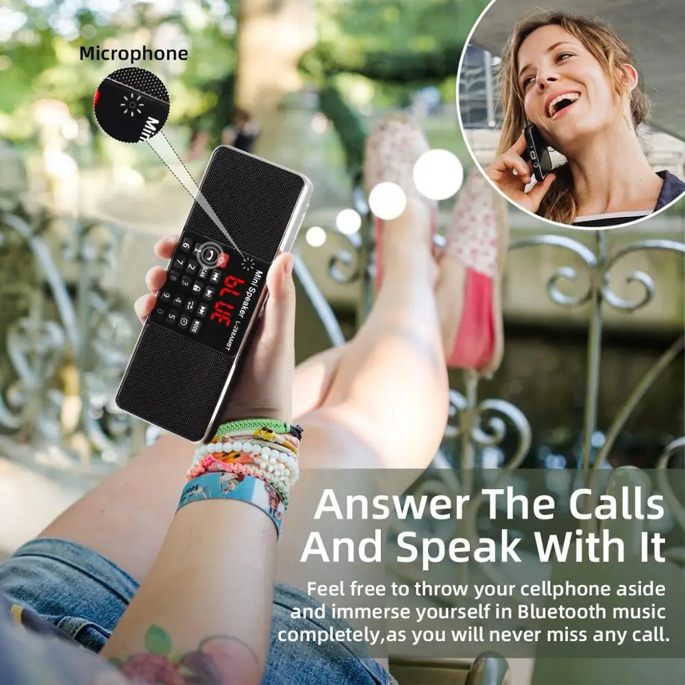 PRUNUS цифровое портативное радиоприемник FM AM приемник Bluetooth стерео динамик TF/SD