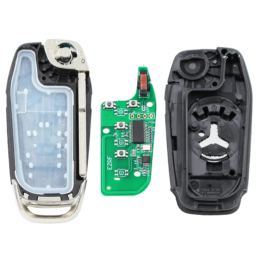 3+ 1/4 кнопки складной пульт дистанционного управления смарт-ключ автомобиля 315 МГц Hitagpro/49 чип FCC, аддитивного цветового пространства(ID: N5F-A08TAA для Ford Fusion 2013- HU101 лезвие