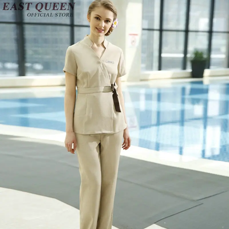 

Scrubs medical uniforms office uniform designs women salon gown salon accessories DD001