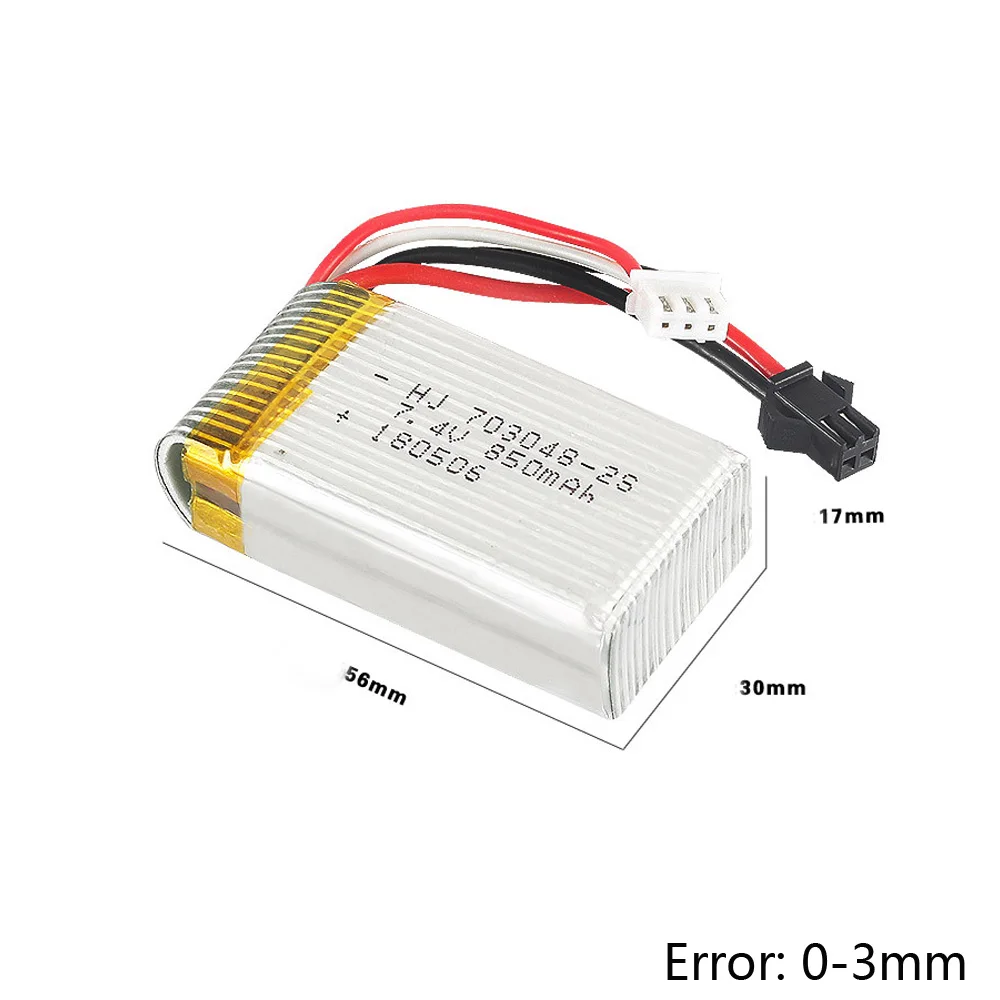Lipo аккумулятор для MJXRC X600 Udi U829A U829X HQ 907 7 4 В 850 мАч разъем SM JST T|Детали и аксессуары| |