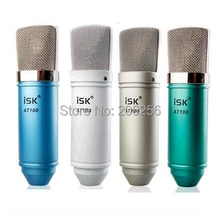 Профессиональный ISK AT100 конденсаторный Запись кардиоидный микрофон Студийный производительности микрофона для компьютера с подвесом и кабель
