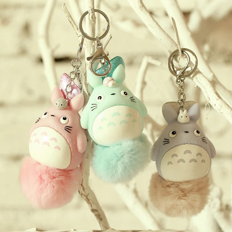 totoro keychain plush