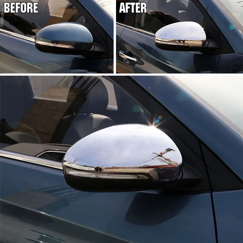 ABS Chrome Side Mirror Cover Trim 2pcs for Toyota Hilux Revo 2016-2018
