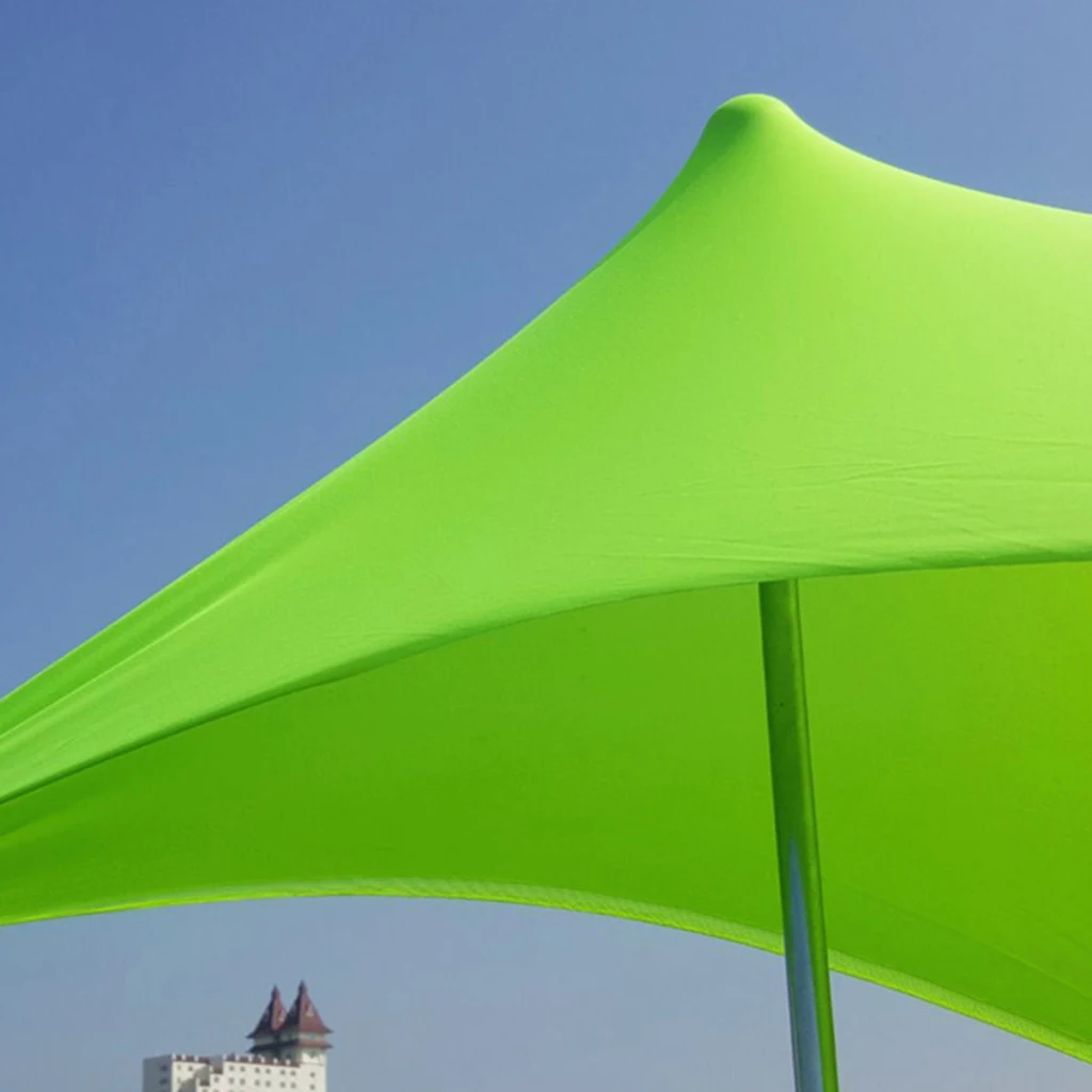 3-4 Person Beach Sunshade Canopy UPF50 UV Protection Sun Shelter Tarp Awning
