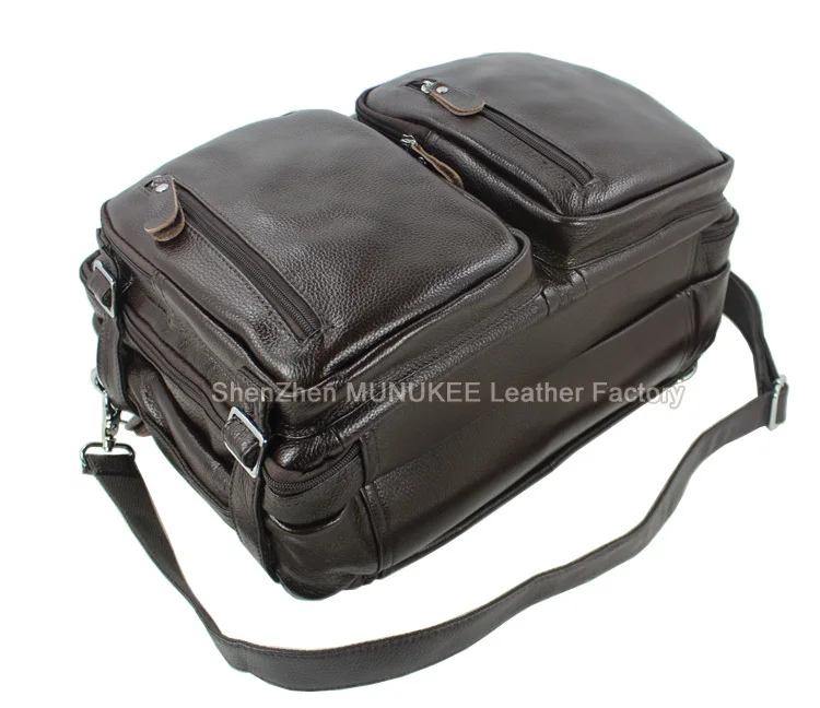 4USE мужской школьный рюкзак из натуральной кожи, сумка для ноутбука, мужская кожаная дорожная большая сумка, сумка через плечо, черный, коричневый