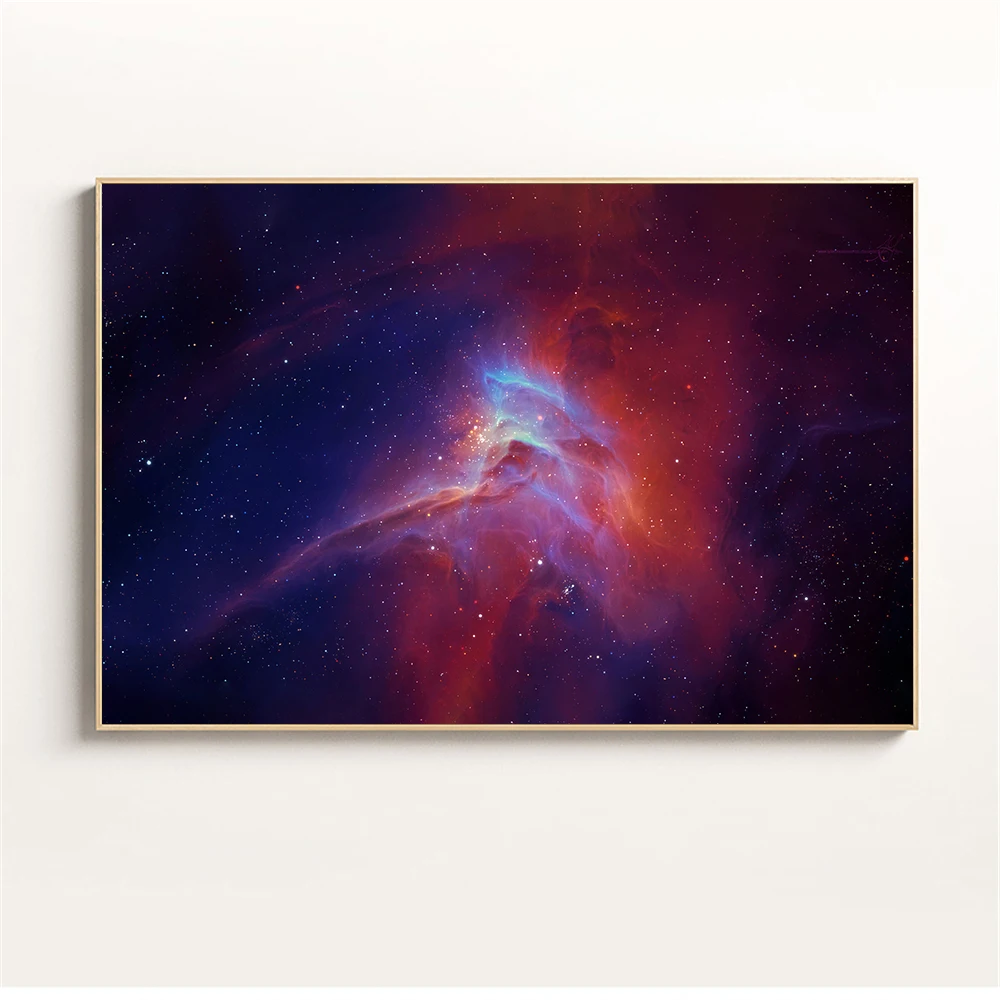 Космическая туманность Вселенная облака галактика настенные картины для гостиной Современное украшение дома звезда холст картина Куадрос - Цвет: Светло-желтый