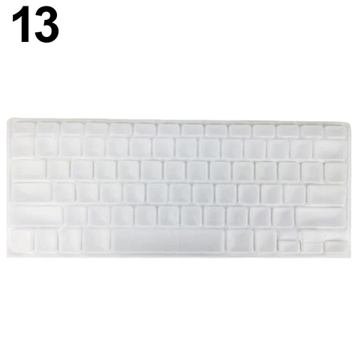 Клавиатура мягкий чехол для Apple MacBook Air Pro Retina 13/15/17 дюймов Cover Protector чехол для клавиатуры наклейки для ноутбука - Цвет: Transparent
